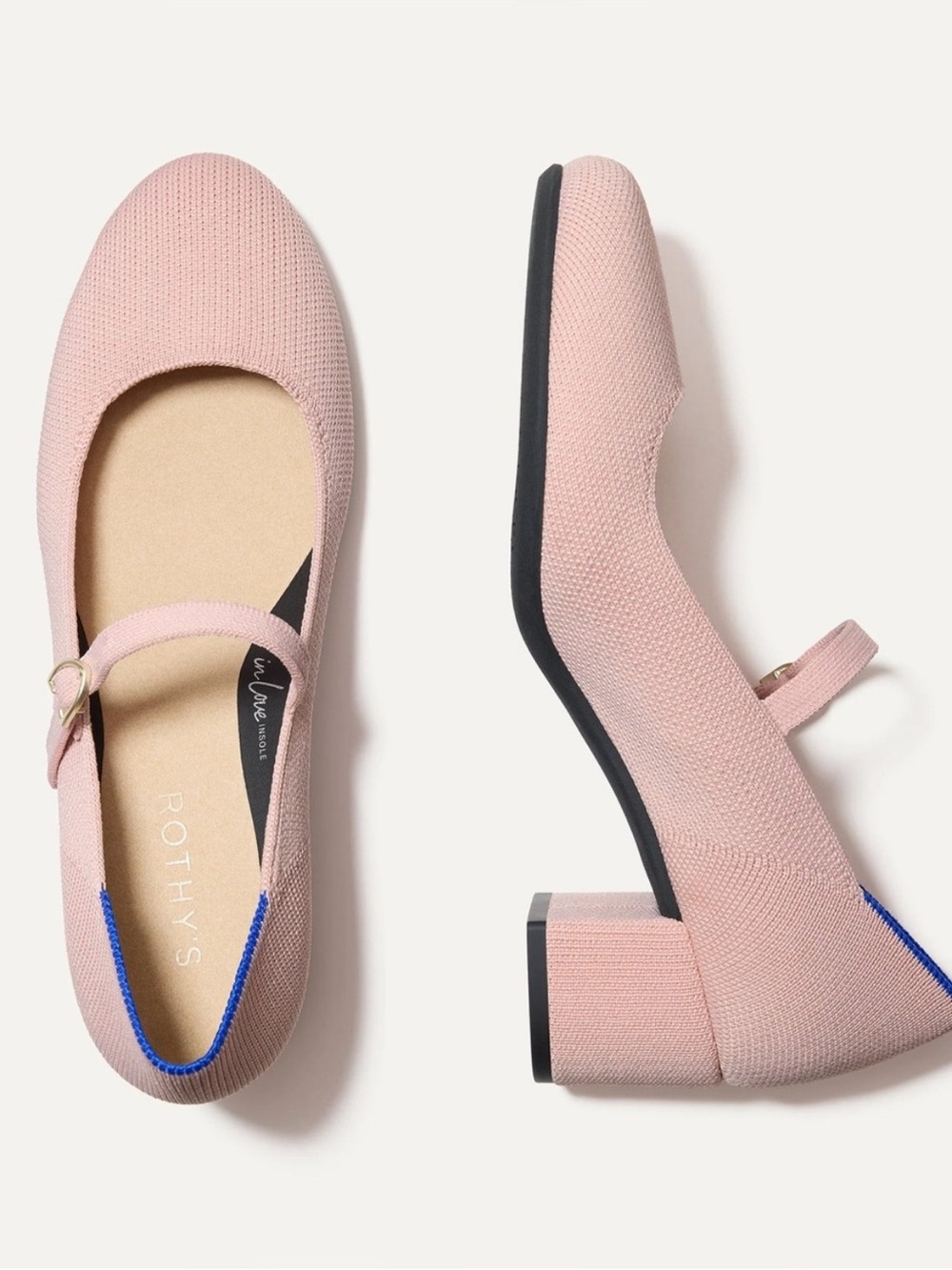 Rothy's The Mary Jane Heel in Ballerina Pink NWOB 12
